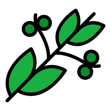 Böğürtlen esaslı yağ ikonu renk ana hatları vektörü