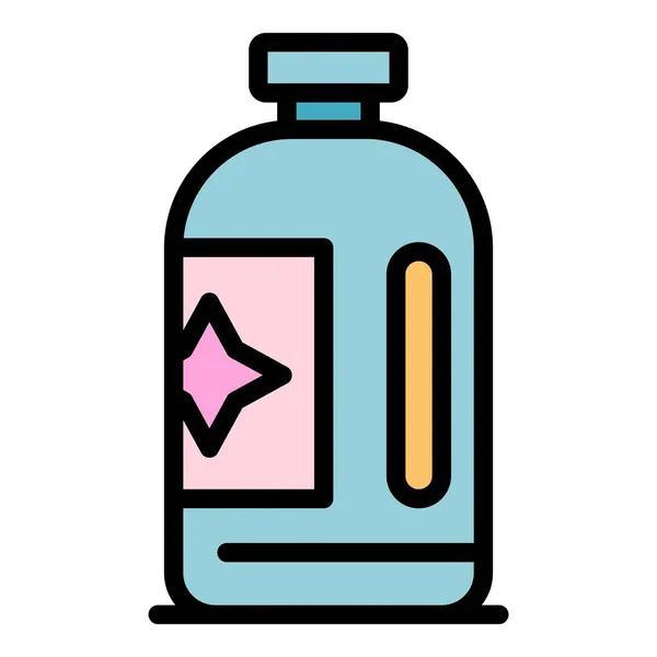 Wäscheservice Weichspüler Symbol Farbe Umrissvektor — Stockvektor