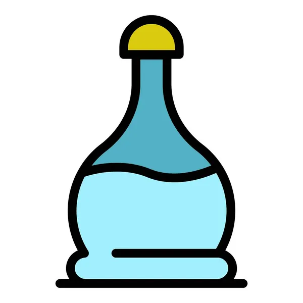 Aromathérapie huile essentielle icône couleur contour vecteur — Image vectorielle