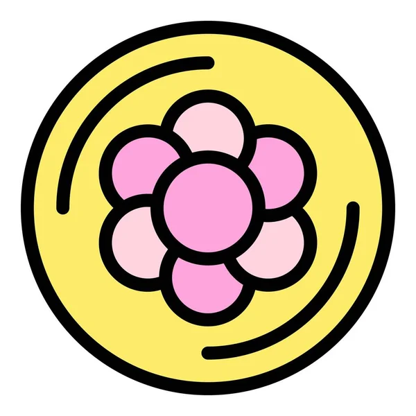Vodní květiny esenciální olej ikona barva obrysu vektor — Stockový vektor