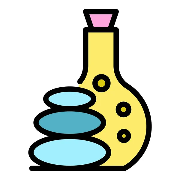 Spa essential oil icon color bounded vector — 스톡 벡터