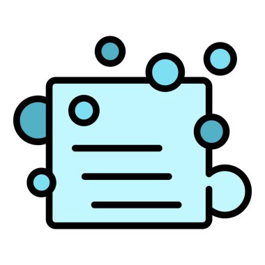 Sünger dezenfeksiyon simgesi renk ana hatları vektörü