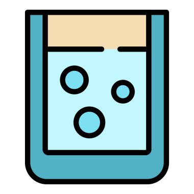 Sıvı simge dezenfekte rengi dış hat vektörü