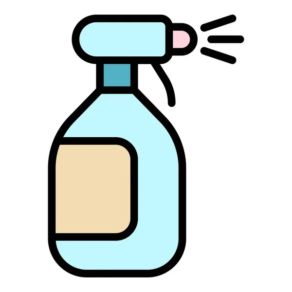 Spray desinfectie pictogram kleur omtrek vector — Stockvector