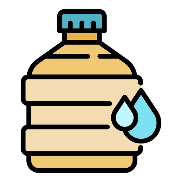 Kantoor water fles pictogram kleur overzicht vector — Stockvector