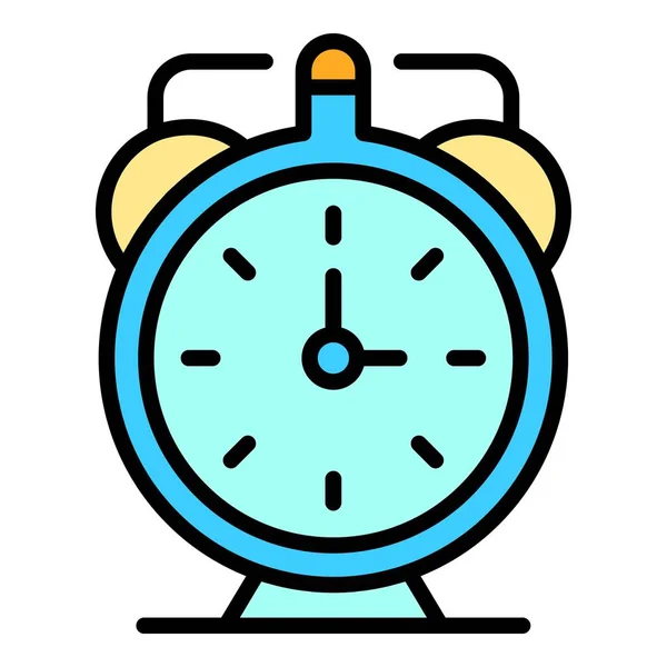 Reloj despertador entrega a domicilio icono color contorno vector — Archivo Imágenes Vectoriales