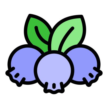 Dağ külü ikonu renk ana hatları vektörü