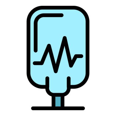 Podcast ses simgesi renk dış hat vektörü