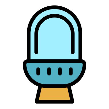 Podcast uygulama simgesi renk ana hatları vektörü