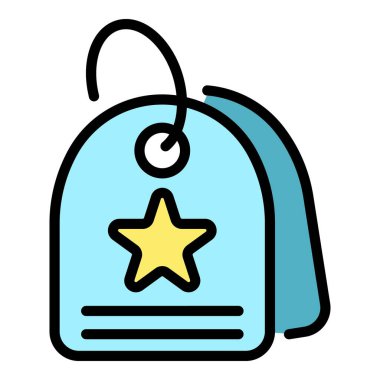 Prius shop etiketi renk ana hatları vektörü