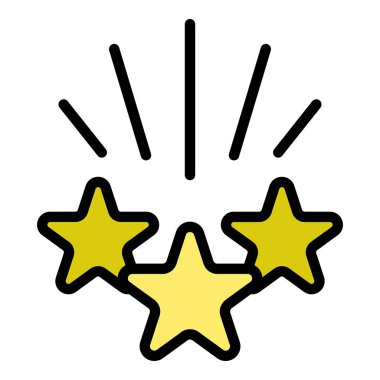 Prius shop yıldızları simge rengi ana hatları vektörü