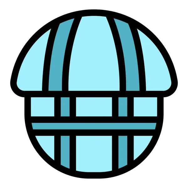 Цветовой вектор контура шлема — стоковый вектор