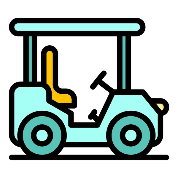 Golf atv pictogram kleur omtrek vector — Stockvector