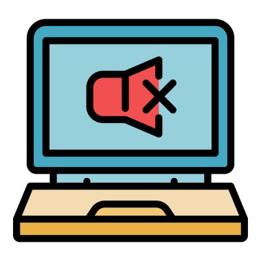 Ses hacmi simgesi renk özet vektörünü kapat