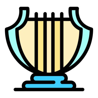 Klasik harp simgesi renk ana hatları vektörü