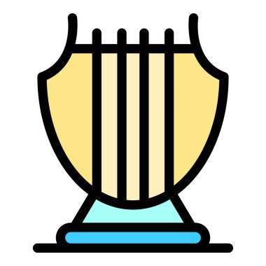 Yunan arp simgesi renk ana hatları vektörü