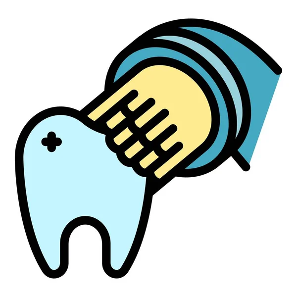 Вектор цвета иконки электрической зубной щетки — стоковый вектор
