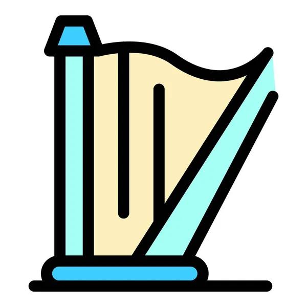Vektor barev ikon školní harfy — Stockový vektor