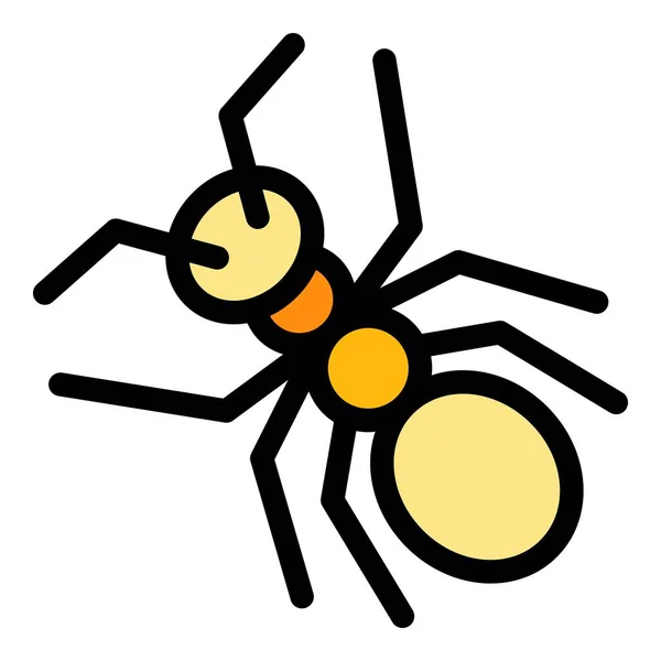 Equipo hormiga icono color contorno vector — Vector de stock