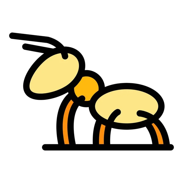 Bug ant icono color contorno vector — Vector de stock