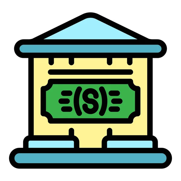 Huis tokens pictogram kleur overzicht vector — Stockvector