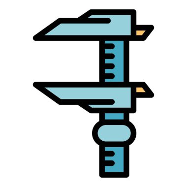 Denetim kalibreli simge rengi dış hat vektörü