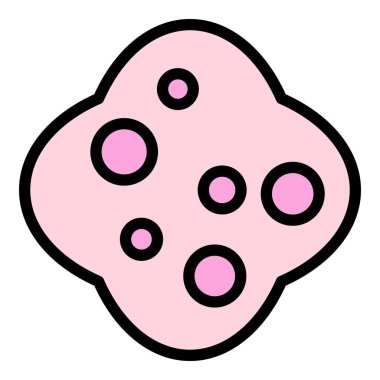 Kozmetik sünger rengi dış hat vektörü