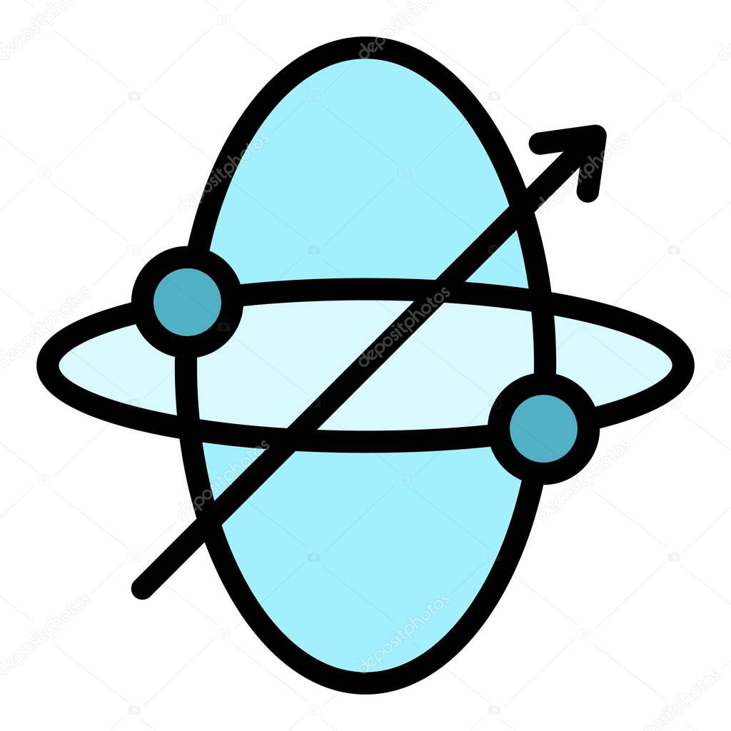 Coordinator gyroscope icon color outline vector