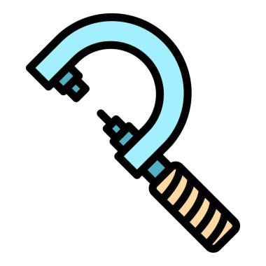 Mikrometre simgesi renk çizgisi vektörünü kontrol et