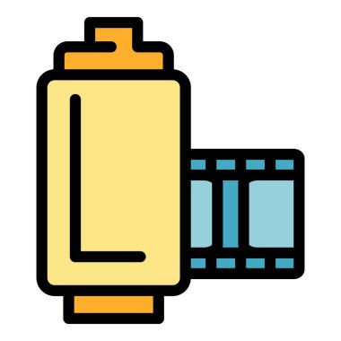 Görüntü makarası renk ana hatları vektörü