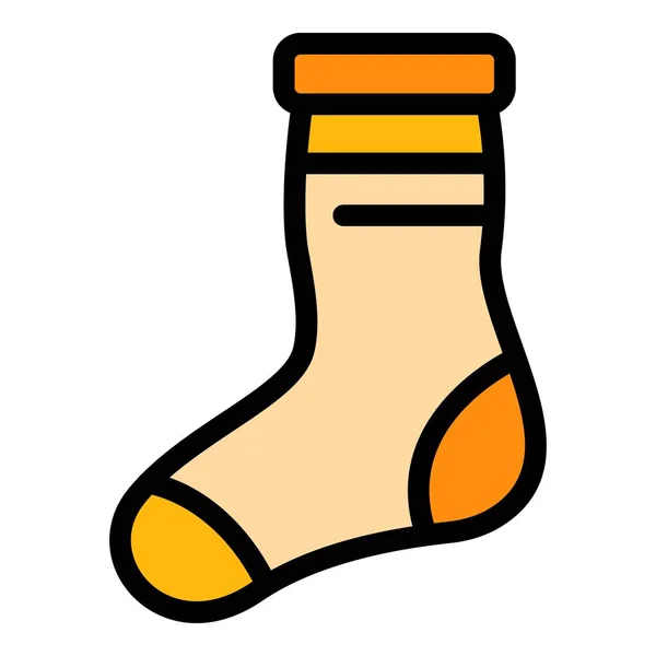Tienda icono de calcetín color contorno vector — Vector de stock