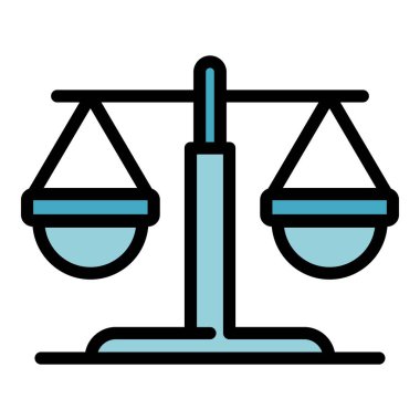 Güven dengesi simgesi renk özet vektörü