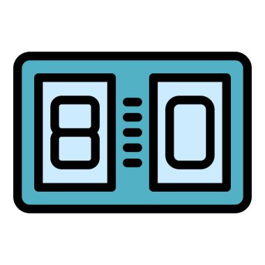 Spor puanı simgesi renk ana hatları vektörü