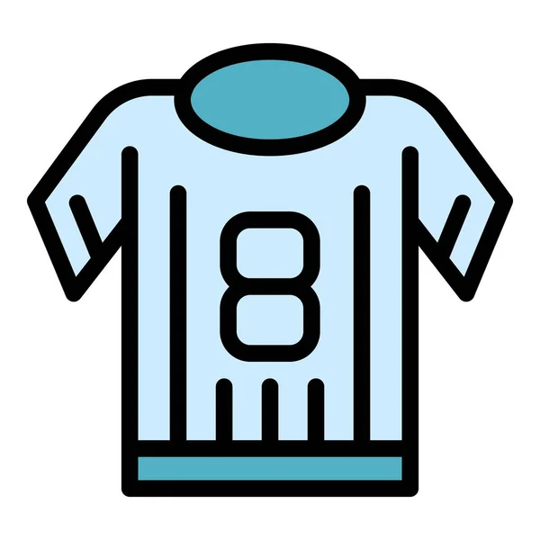 Sport Hemd Symbol Farbe Umrissvektor — Stockvektor