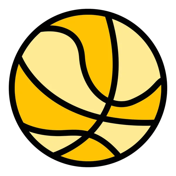 Baloncesto bola icono color contorno vector — Vector de stock