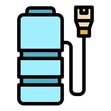 Eklenti şarj pil rengi dış hat vektörü