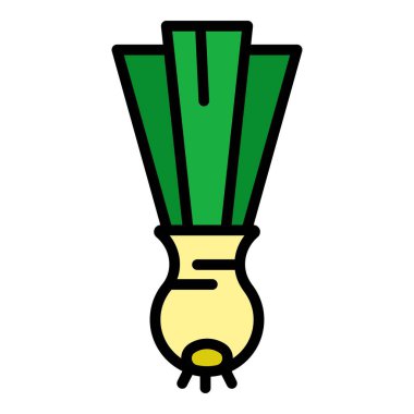 Bahçe soğanı renk ana hatları vektörü