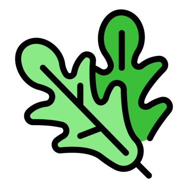 Herb roka simgesi renk ana hatları vektörü