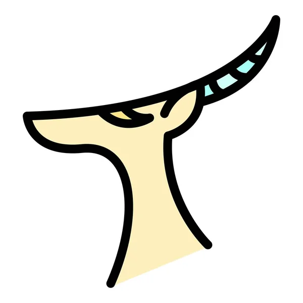 Springbock Gazelle Symbol Farbe Umrissvektor — Stockvektor