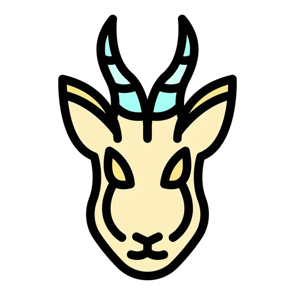 Gacela salvaje icono color contorno vector — Vector de stock