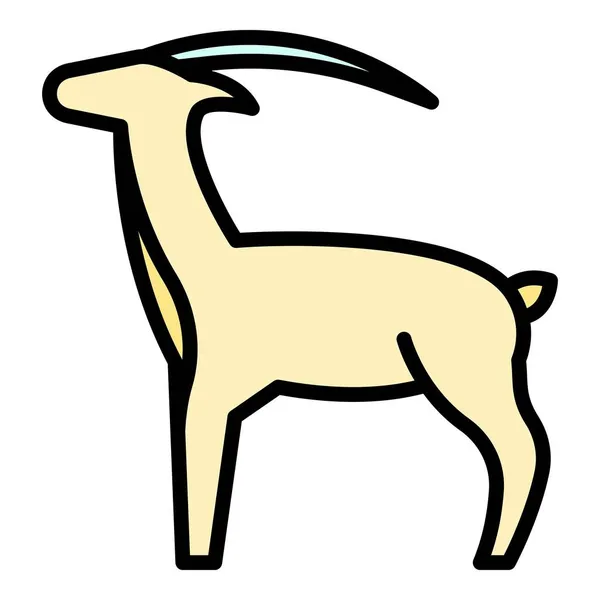 Vektor barvy ikon gazely přírody — Stockový vektor