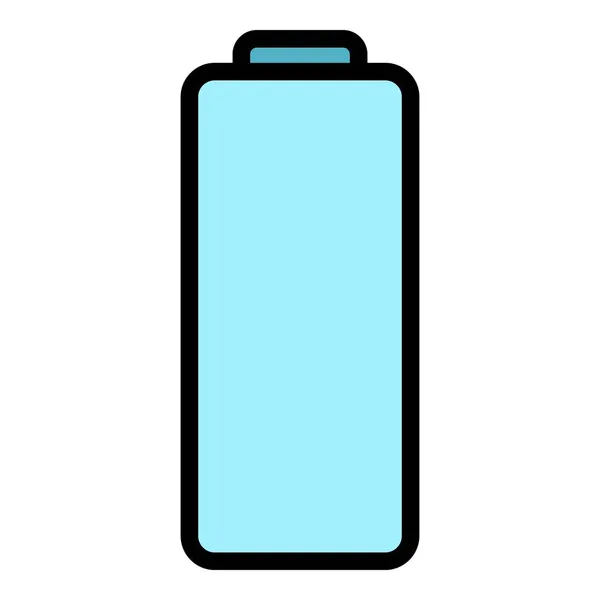 Vetor de contorno de cor de ícone de bateria vazio — Vetor de Stock