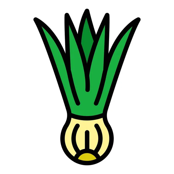 Szczypiorek rolniczy ikona kolor zarys wektor — Wektor stockowy