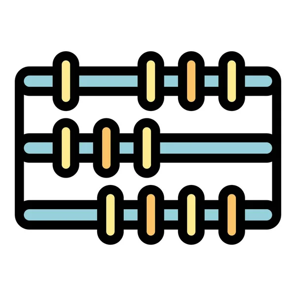 Aritmetisk abacus ikon färg kontur vektor — Stock vektor