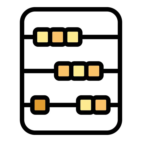 Math abacus ikon färg kontur vektor — Stock vektor