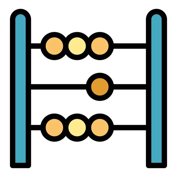 Räkna abacus ikon färg kontur vektor — Stock vektor