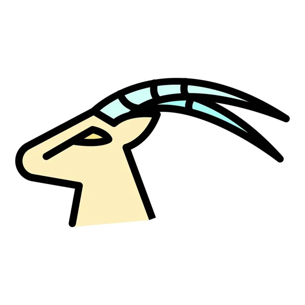 Gazelle icon color outline vector Royalty Free Stock Vectors