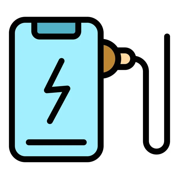 Современный вектор цвета иконки зарядного устройства — стоковый вектор