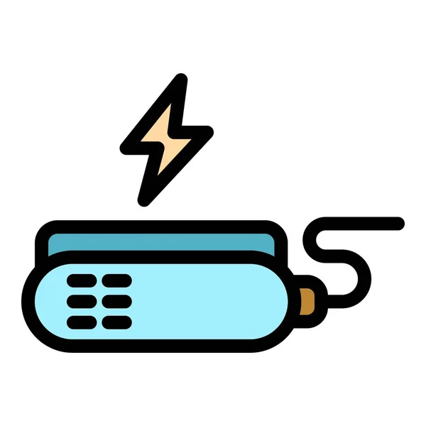 Portable charger icon color outline vector — Stock Vector