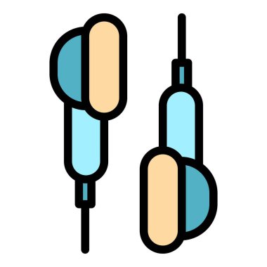 Kablo kulaklığı simgesi renk ana hatlarını dinle